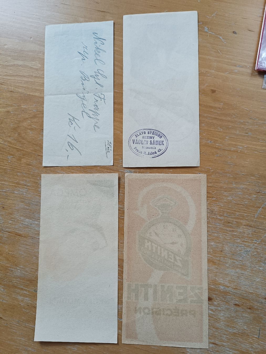 Alte original Werbe Zettel Blätter / OMEGA und ZENITH (Gebraucht) in ...