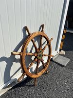 Original Schiffsteuerrad aus Massivholz Ø 125 cm