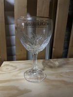 Grimbergen Bier Glas mit Goldrand, 3 Gläser