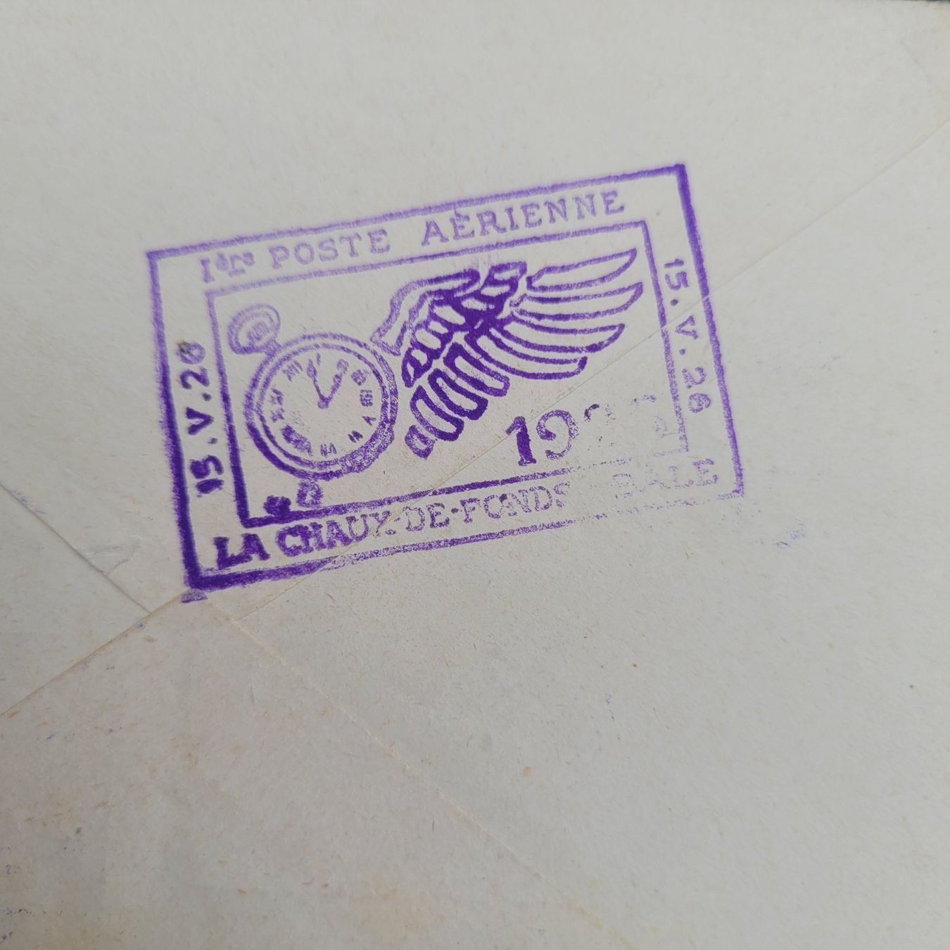 Tutti i francobolli: Luftpost La Chaux De Fonds 1er Poste 1926 – Usato da Biel/Bienne venduto da Destockweb 3