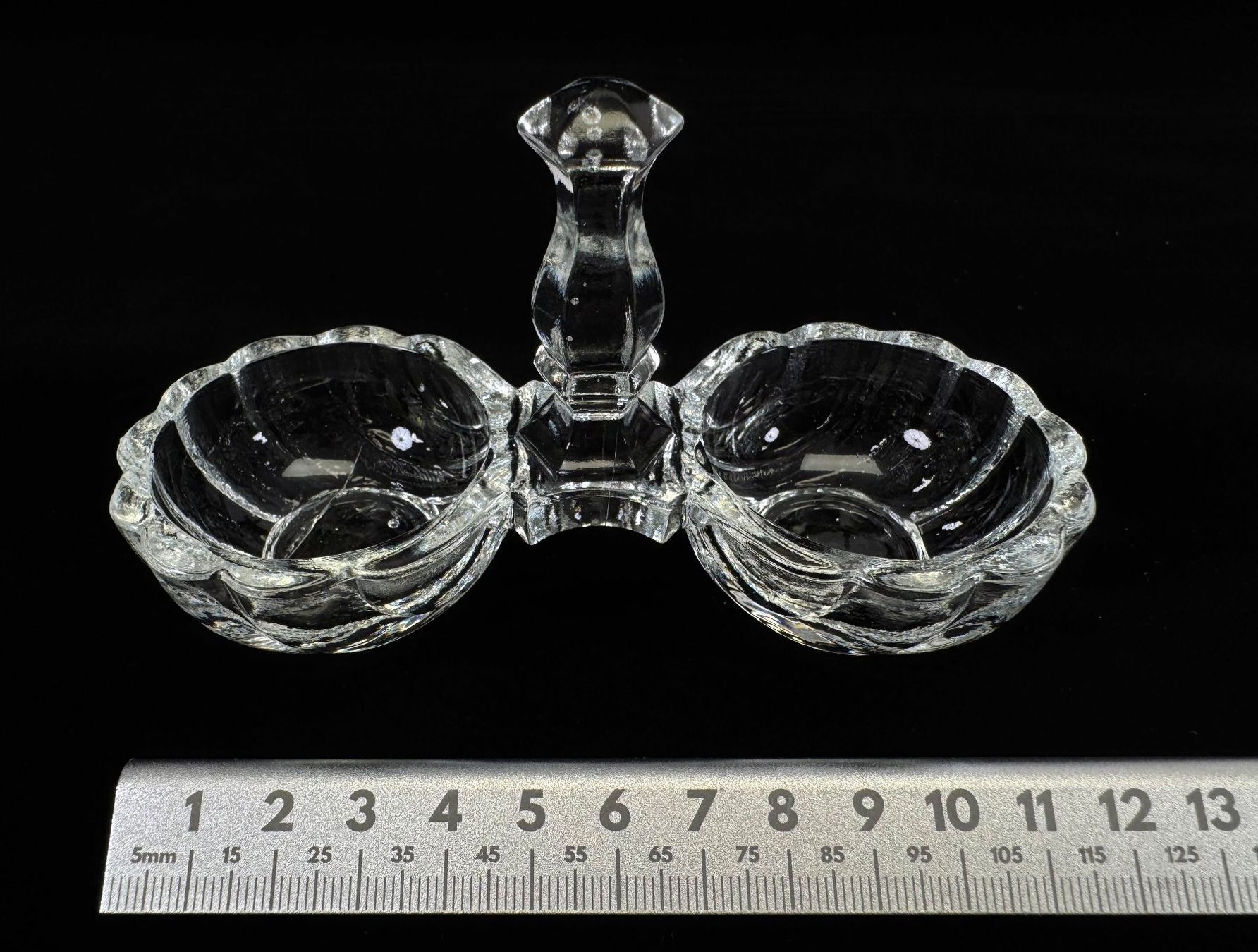 Ciotole: 2er Glasmenage mit Griff - Vintage - Salz- & Pfeffer-Set – Usato da Winterthur venduto da Anto-Bella 1