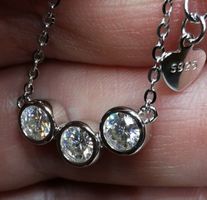Collier argent avec diamants moissanite de 0,9 ct certifiés