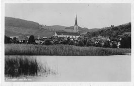 Gruss aus Unterägeri - See und Kirche