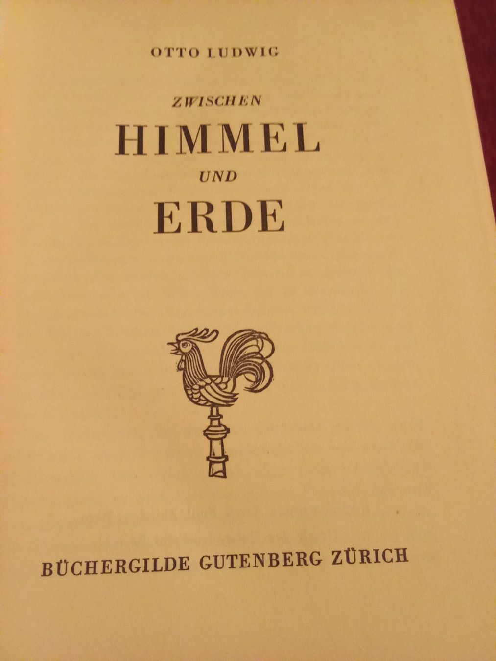 Bücher: Otto Ludwig - Zwischen Himmel und Erde – Gebraucht aus Remetschwil von Privatflohmi 1