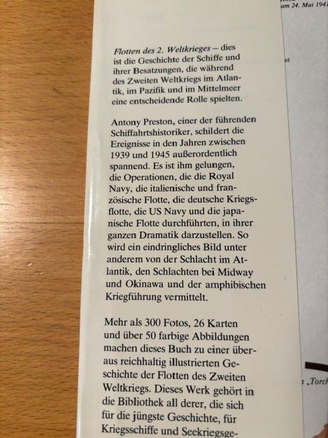 Bücher: Preston: "Flotten des 2. Weltkrieges" – Gebraucht aus Seon von retep012 1