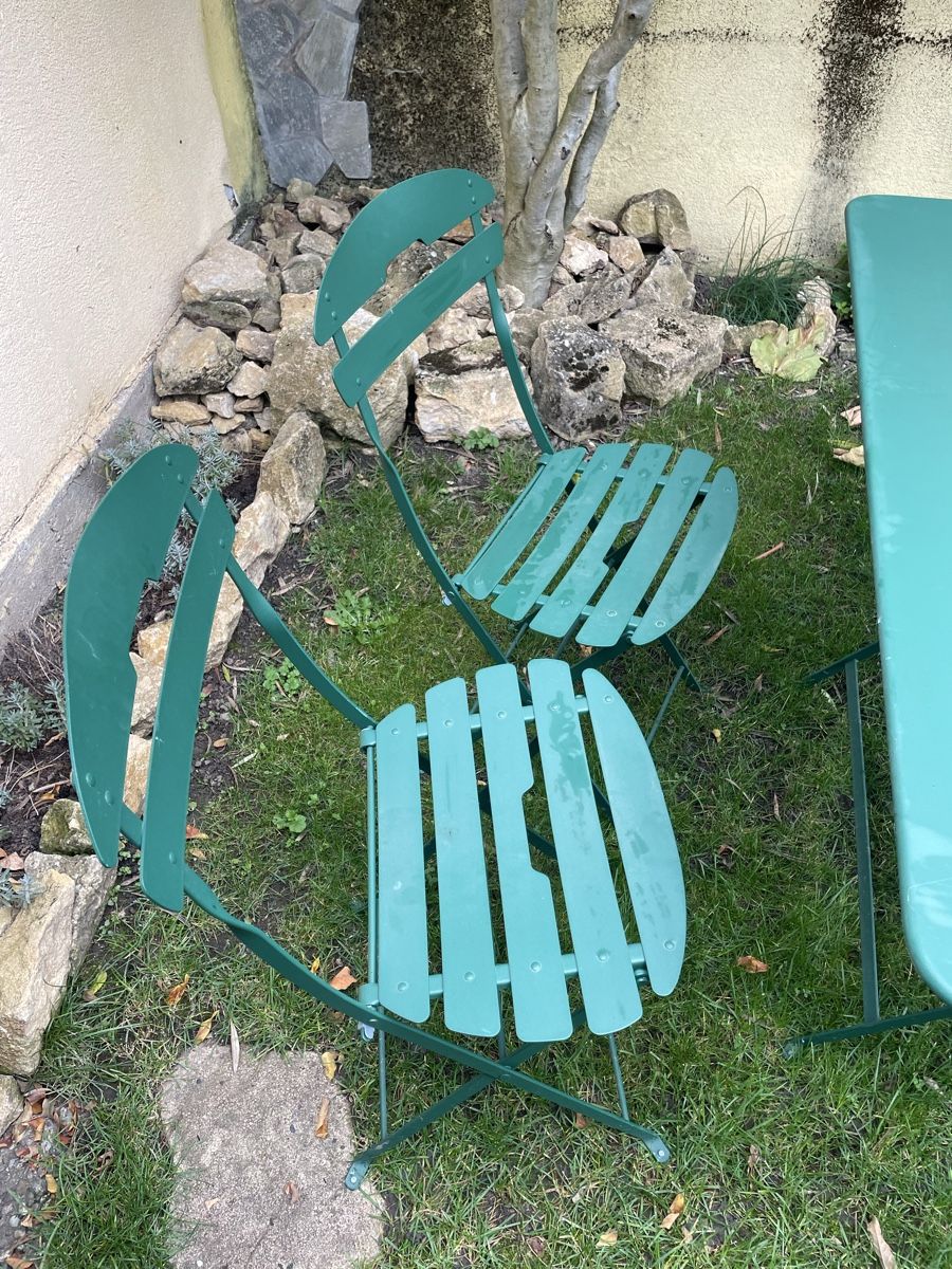 Set di tavolo e panche: Fermob table et chaises – Usato da St- Blaise venduto da Gian73 3