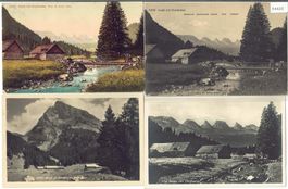 4 AK - Obertoggenburg - Aelpli mit Churfirsten, Schafberg