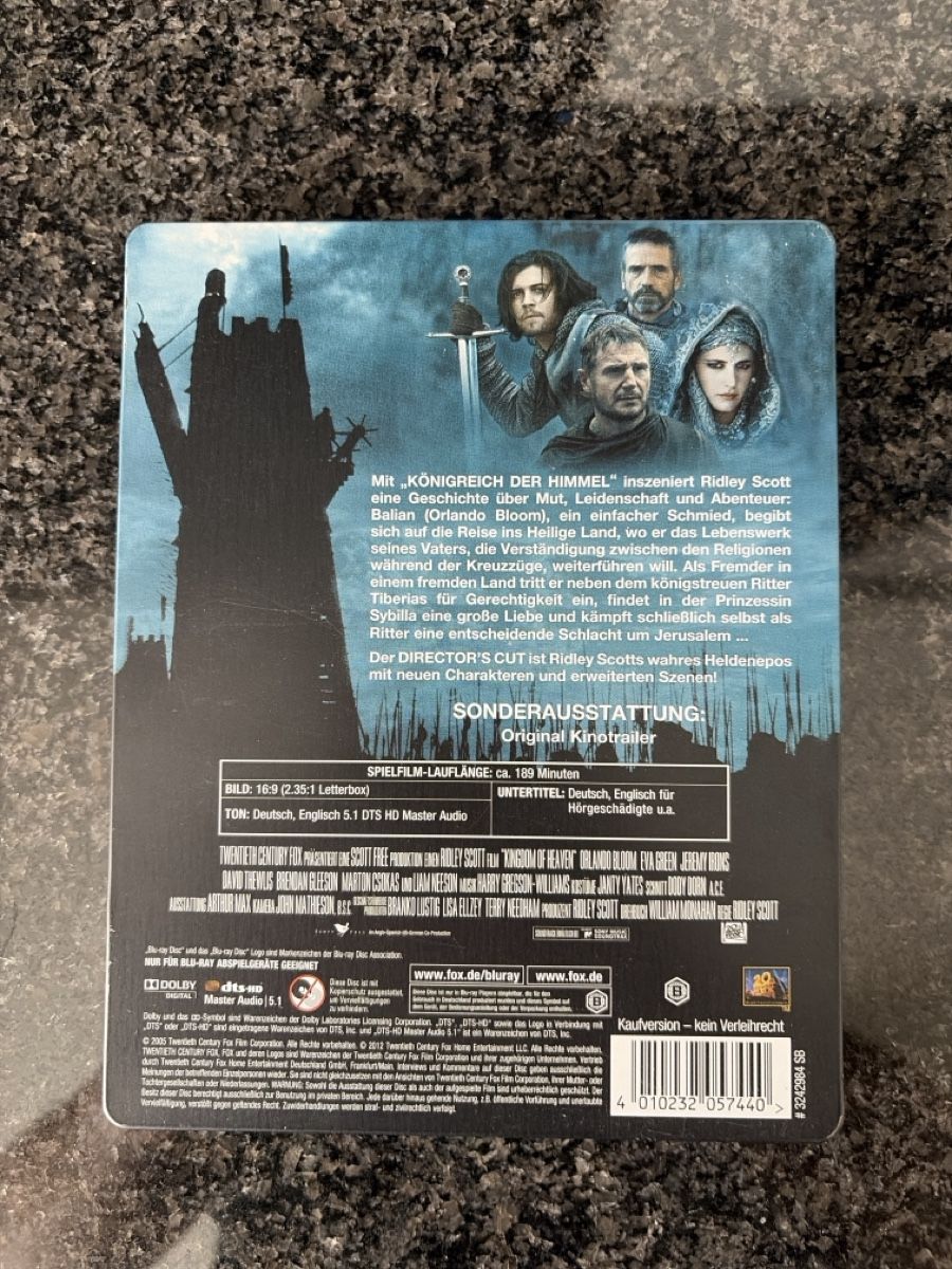 Königreich der Himmel Blu-ray Steelbook Directors Cut (Neu (gemäss ...