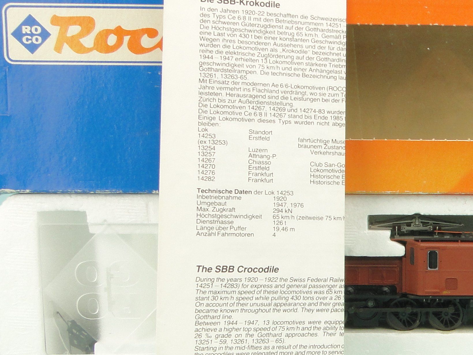 Roco Modelleisenbahnen: ROCO 43539 SBB Krokodil – Gebraucht aus Bülach von cann11 1