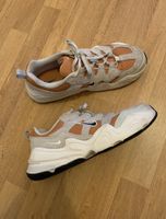 orange white nike tech hera trainers size 41