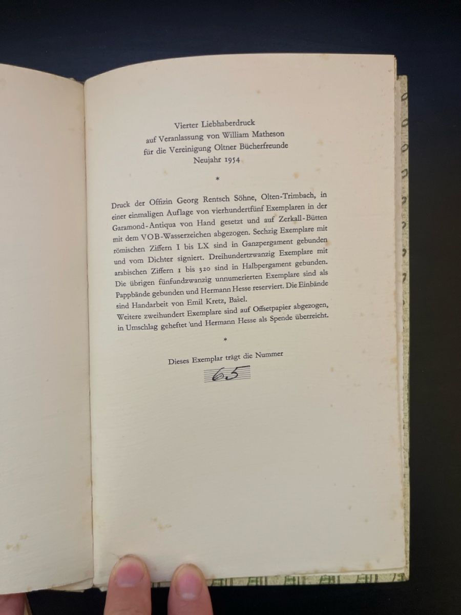 Bücher: Hermann Hesse (handsigniert): Über das Alter – Gebraucht aus Beromünster von Lawrence_ess 3