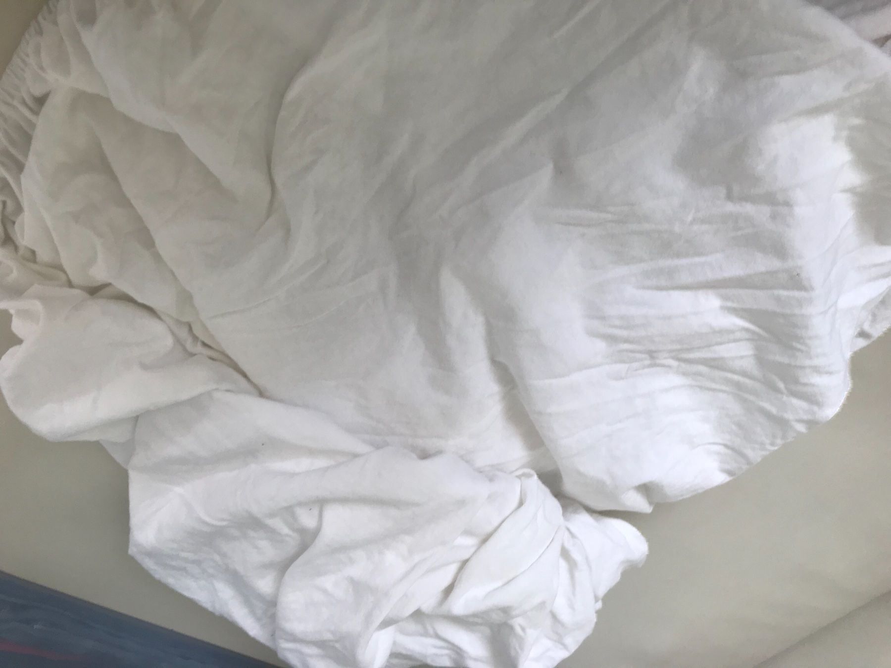 Bettwäsche: Kinderbett Leintuch weiss dünn – Gebraucht aus Mauren von SB1606 1