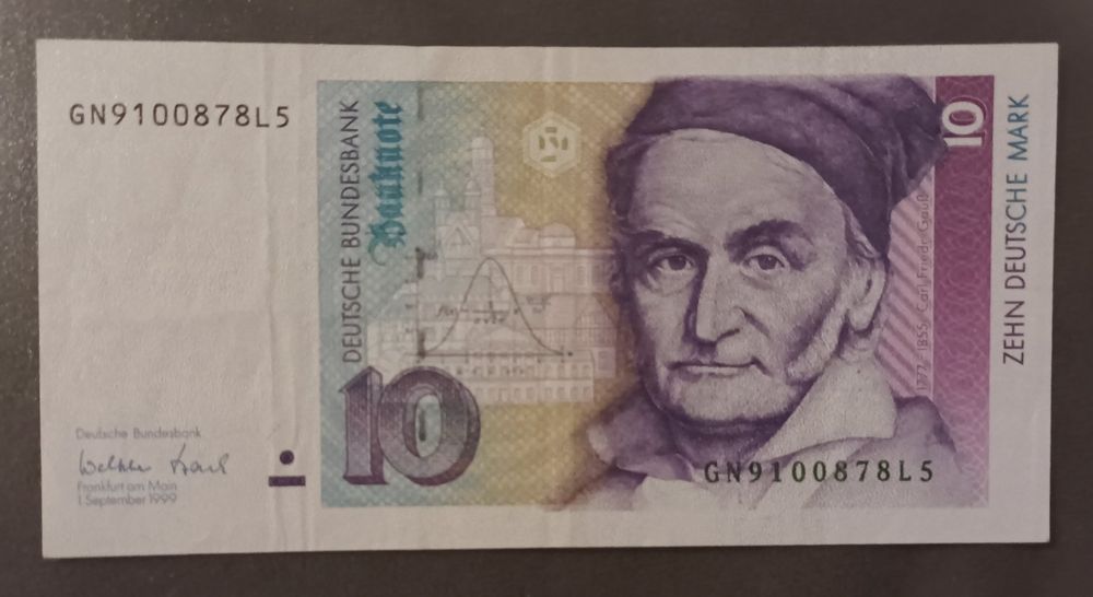 10 DM Banknote 1999 mit 9100 Serienummer (Gebraucht) in Embrach für CHF ...