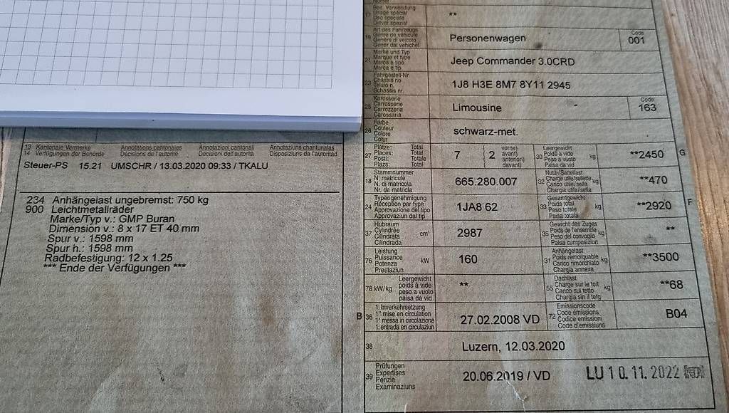 Jeep Autos: Jeep Commander – Gebraucht aus Grossdietwil von GNOM313 2