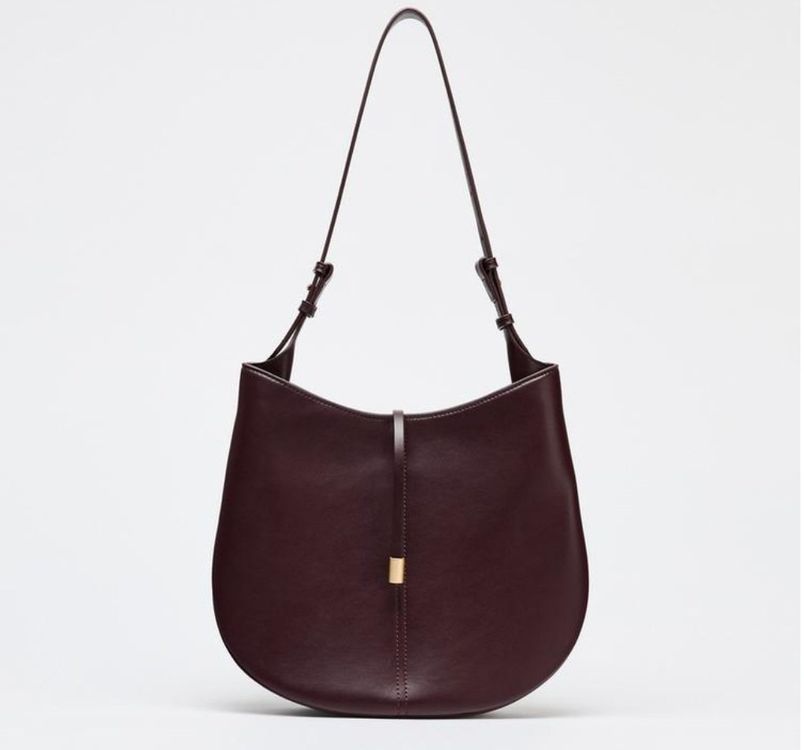 ZARA trendige Handtasche Schultertasche Tasche Weinrot NEU (Neu