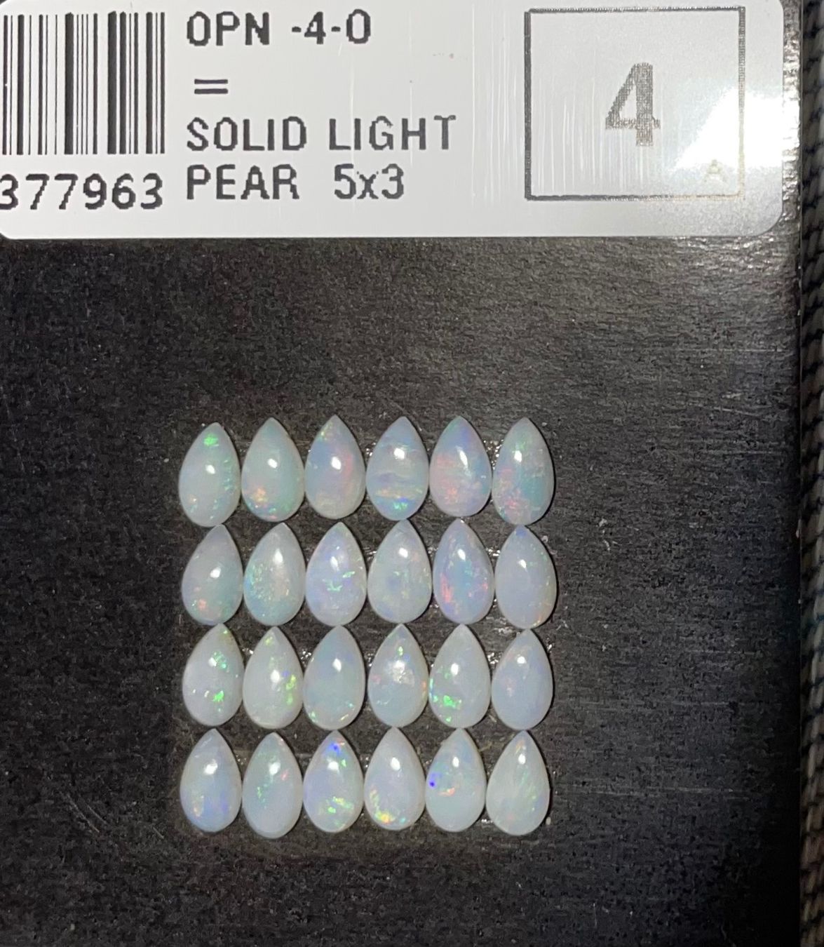 Fossili: 24 Stk  Cabochons Opal echt winzig neu – Nuovo e nell'imballaggio originale da Leuggern venduto da gemshow 2