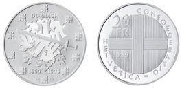 1999. 20 FR. 500 Jahre Schlacht bei Dornach, 1499-1999.