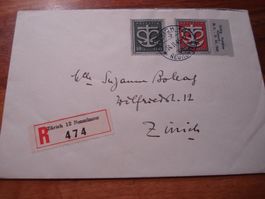 R-Satzbrief 1945, Schweizer Spende, o Zürich