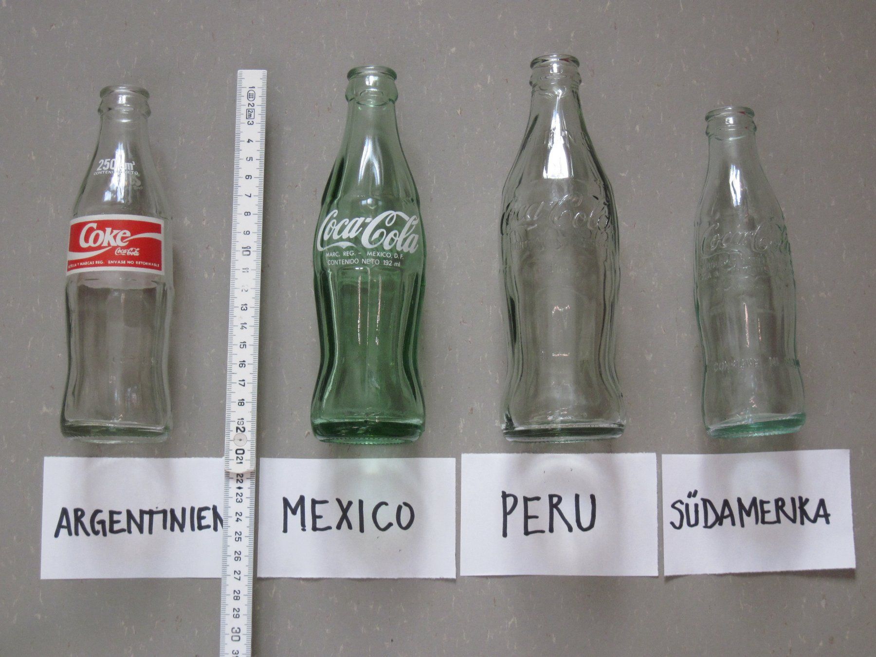 Coca-Cola Borracce & Thermos: Coca Cola Flaschen Argentinien, Mexiko, Peru – Usato da Feuerthalen venduto da mam_5l7b 1