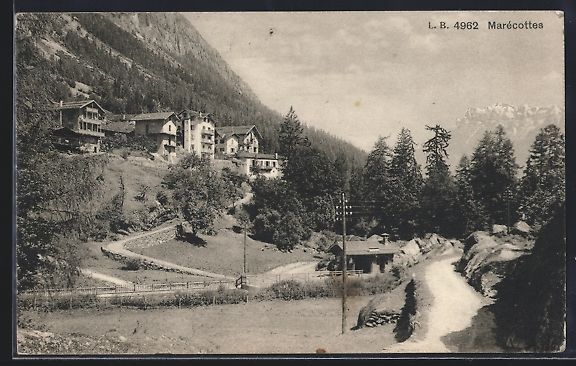 Cartoline postali: AK Marecottes, Ortsansicht, 1912 – Usato da Berlin venduto da bartko-reher