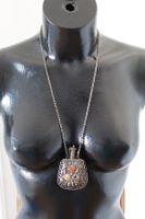Vintage : Orientalischer Parfum-Flakon-Anhänger an Kette