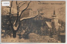 Caux s/Montreux - Eglise Catholique en hiver