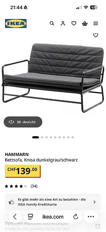 Ikea Sofas: Ausklappbares Sofa – D'occasion à Neftenbach par Raumharmonie 1