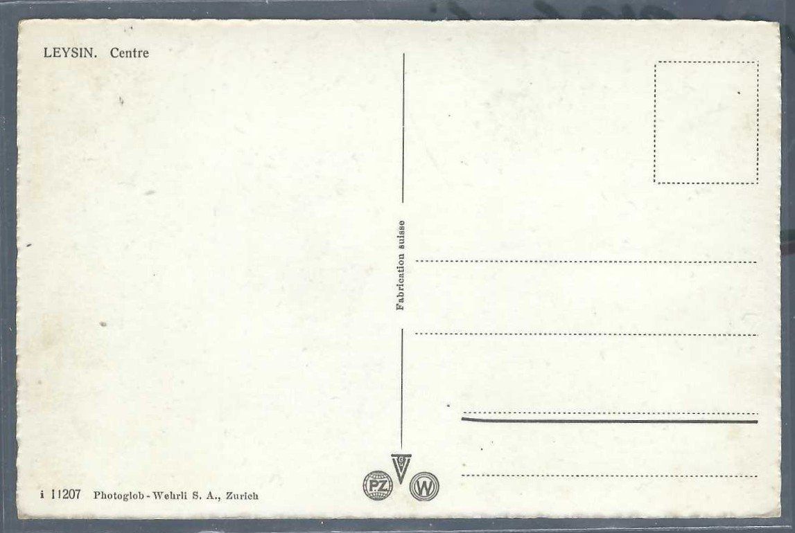 Cartoline postali: Leysin. Centre. – Usato da Horw venduto da SwissSteamMemories 1