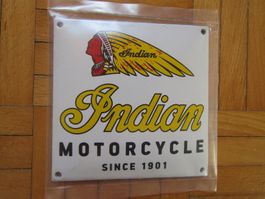 Email-Schild Jndian Motorcycles Since 1901  12 X 12 cm Neu