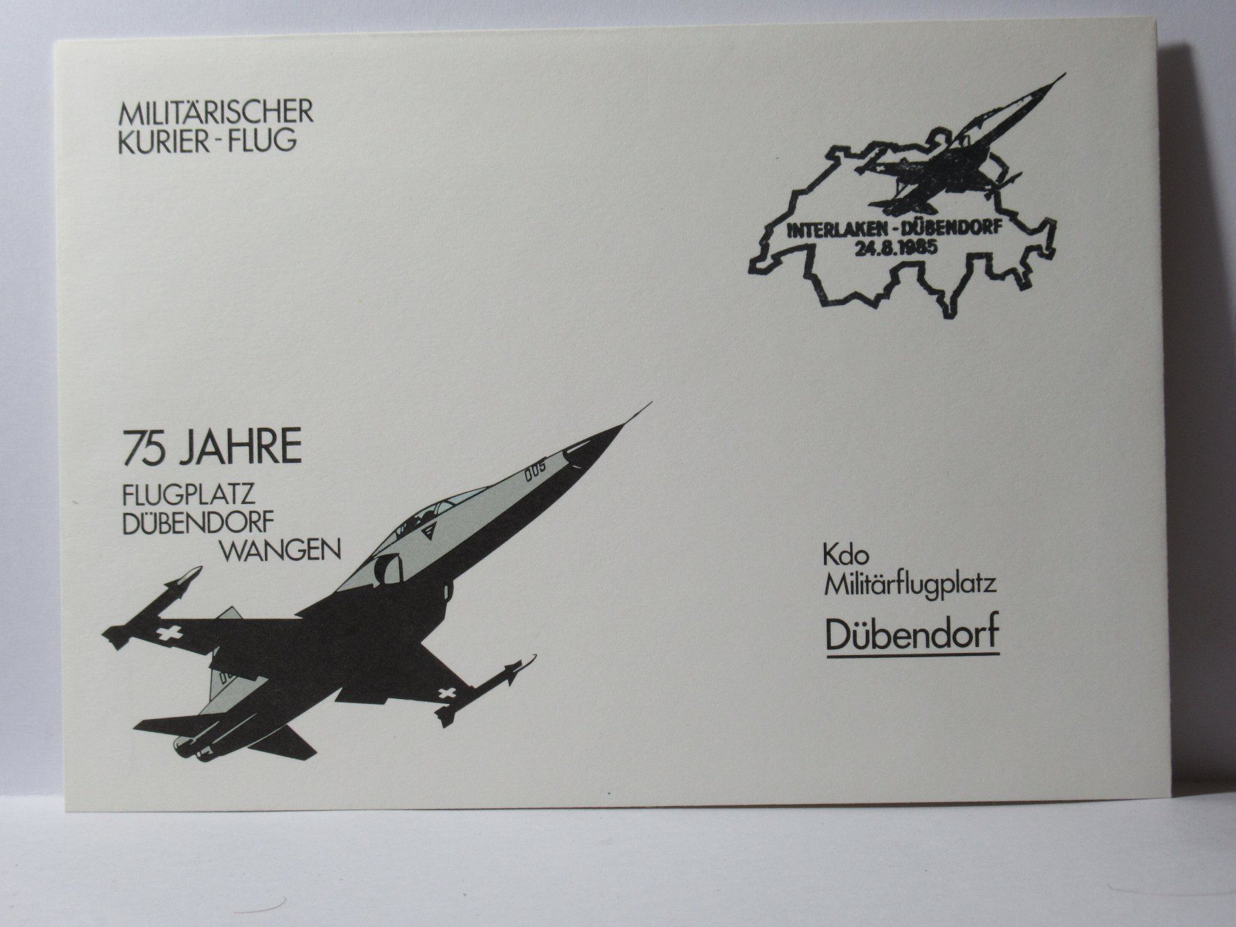 Tutti i francobolli: Brief , 75 Jahre Flugplatz Dübendorf Wangen – Usato da Grenchen venduto da Bluemchen1900