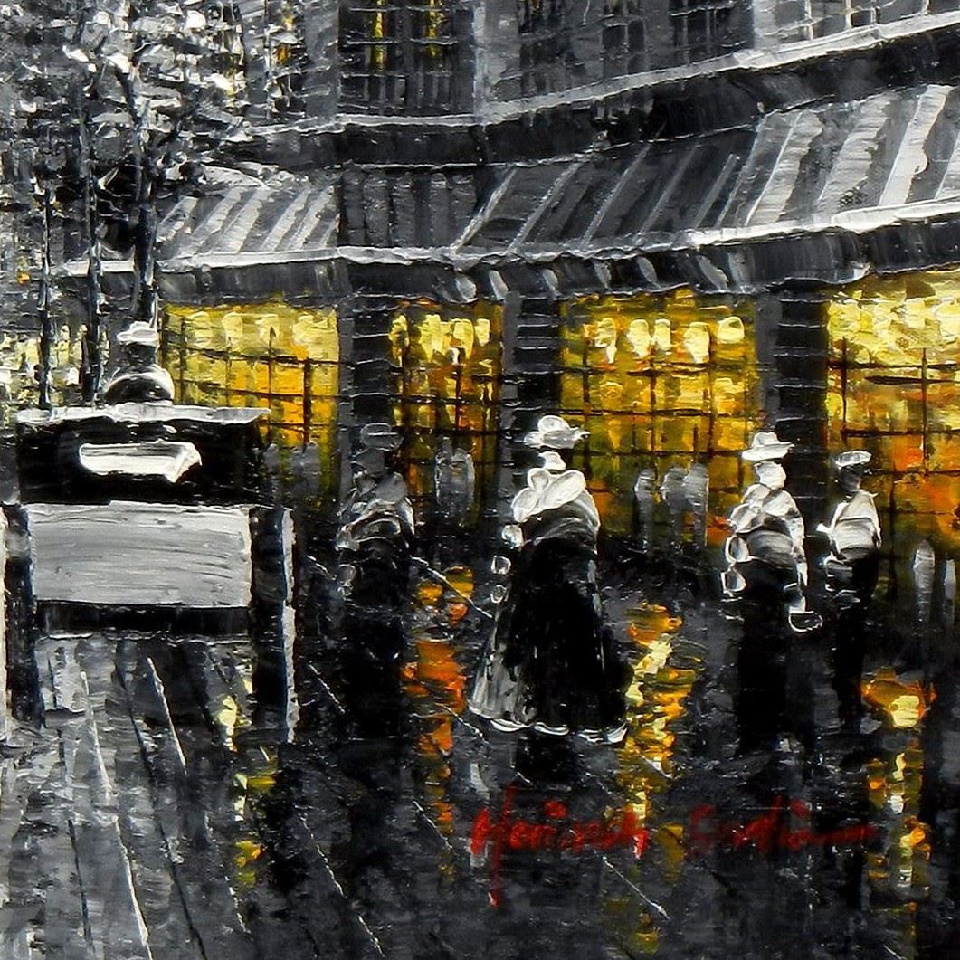 Reproduktionen & Neuware: Modern Art - Paris Spaziergang am Abend – Neu (gemäss Beschreibung) aus Larnaca von KunstDepot24 4