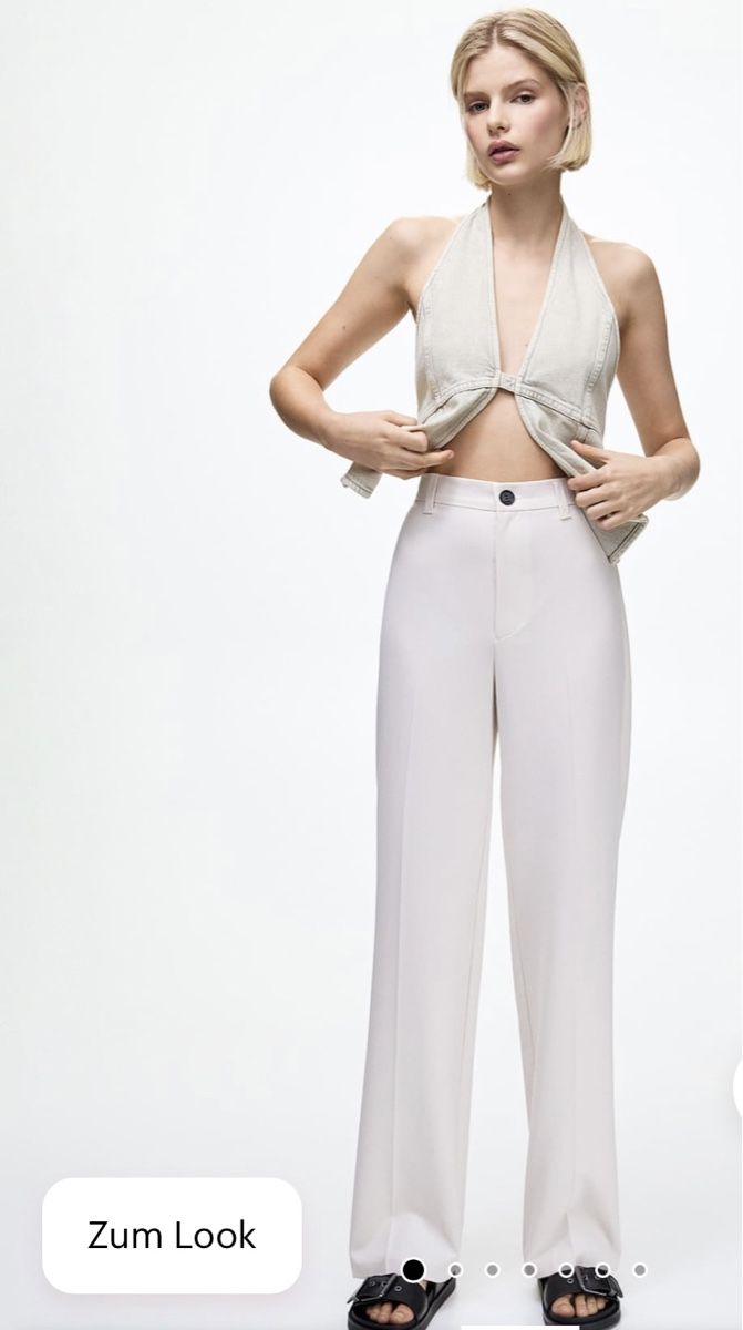 Pull&Bear Pantaloni: Stoffhose mit Straight-Leg – Nuovo e nell'imballaggio originale da Morbio Superiore venduto da mic_8qcl
