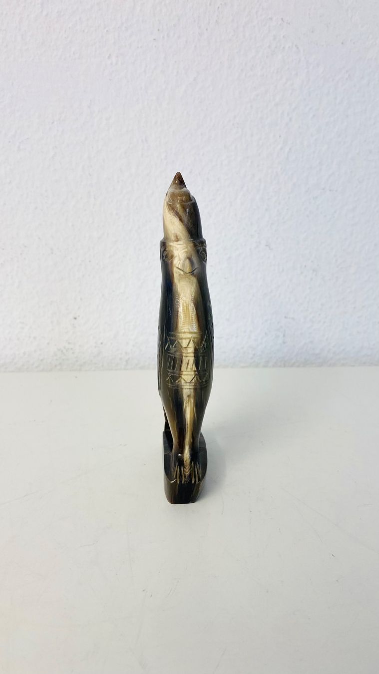 Statuette: Figur Horus Falke Horn handgeschnitzt – Usato da Zürich venduto da Arche_Brockenhaus 5
