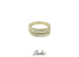18K Gelbgold Ring 6,1g mit 22 Diamanten