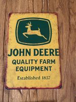 Schönes John Deere Retro  Blechschild / neu!
