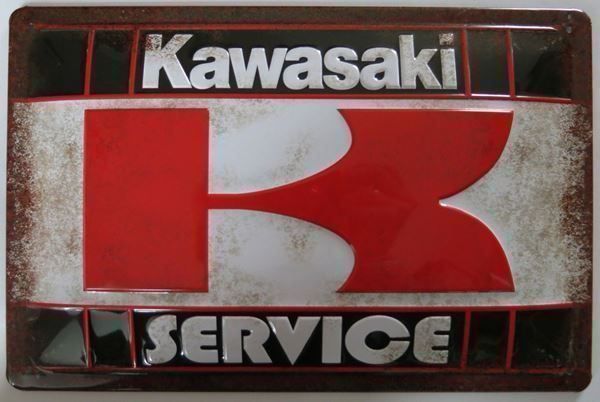Kawasaki Insegne: Blechschild 3D-KAWASAKI-SERVICE – Nuovo e nell'imballaggio originale da Rupperswil venduto da big-one-sale