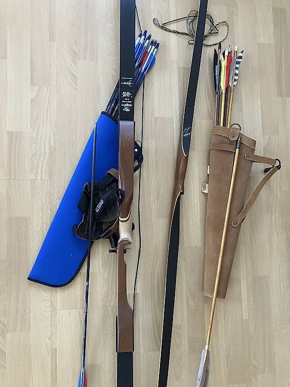 Tiro con l'arco: Sport Bogen 2 Stk mit Köcher und Pfeilen – Usato da Flums venduto da Limatools 3