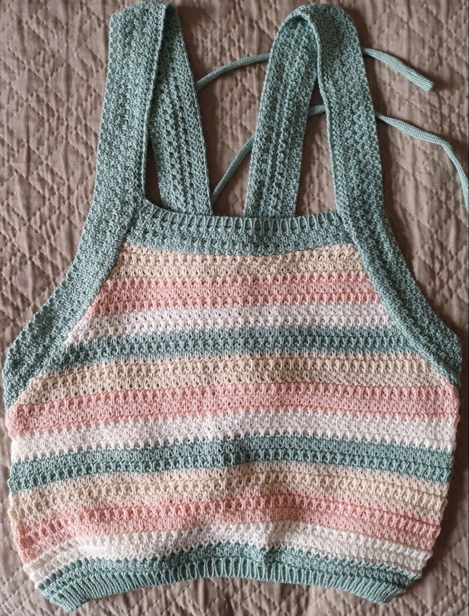 Top: Crochet Crop Top multi-colour Size S - NEW – Nuovo (secondo la descrizione) da Zürich venduto da olalinda 1