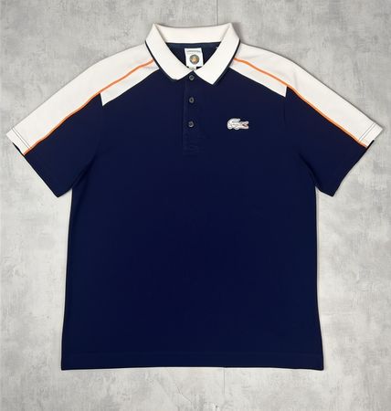 Polo Lacoste Roland Garros bleu marine vintage - L #28