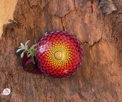 Mandala Stein, Glücksbringer, Deko,Geschenk, Briefbeschwerer