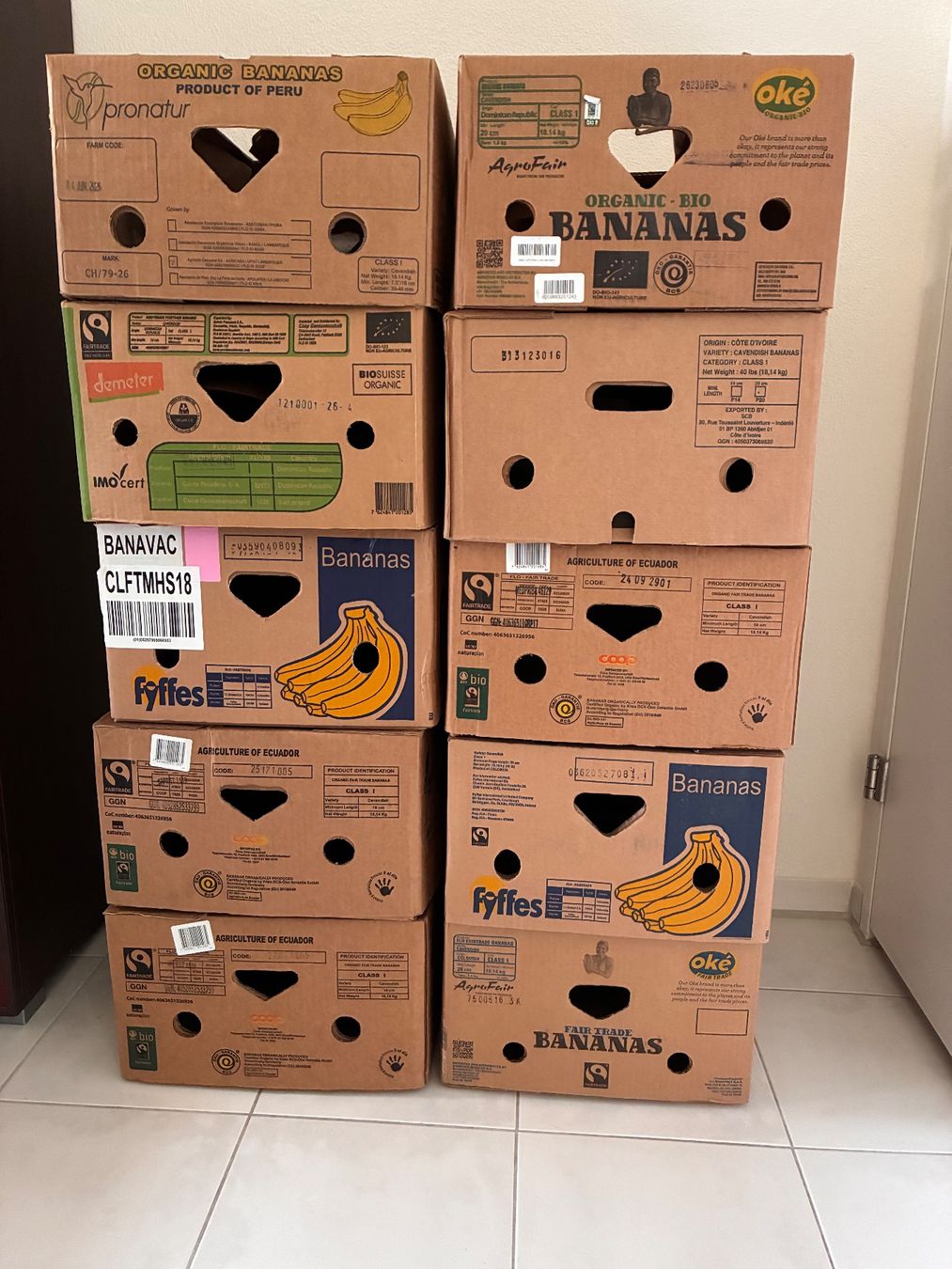 Cartoni: 12 Bananenschachteln – Usato da Zürich venduto da guguri