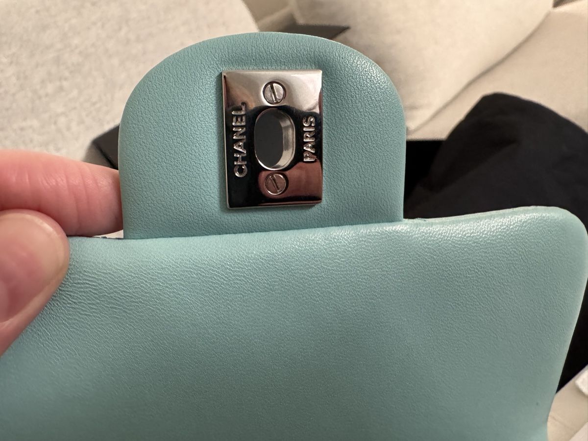 Chanel Borse da donna: Chanel Mini Flap Bag - Tiffany Blue – Usato da Therwil venduto da as_good_as_new 6