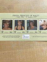 Briefmarken Diana Princess of Wales Tuvalu 1997 4er Bogen
