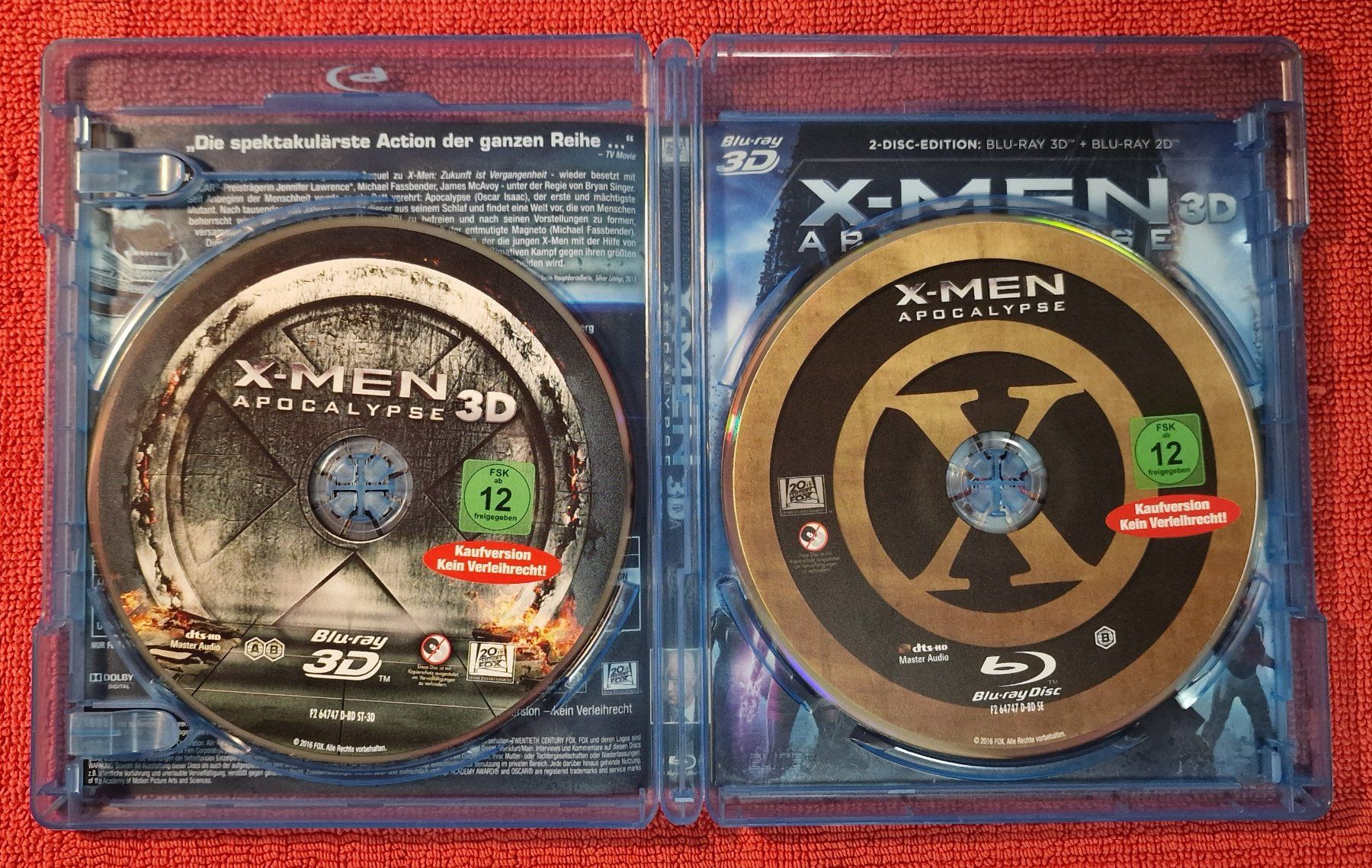 Tous les DVDs: X-Men Apocalypse BluRay 3D & normal – D'occasion à Basel par phi_8xhm 2