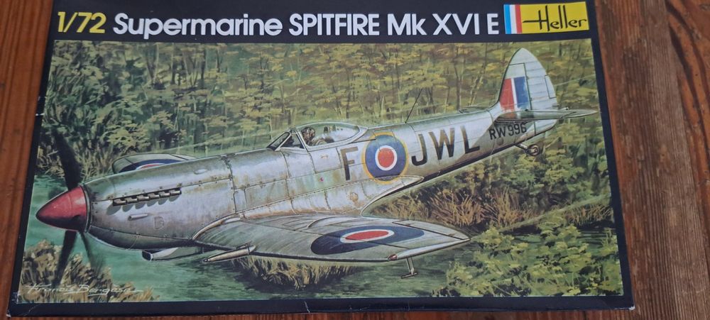 Maquette Spitfire Mk 5-B Heller 1/72 - Vintage, Neuf Sous Boîte, Fabrication Française