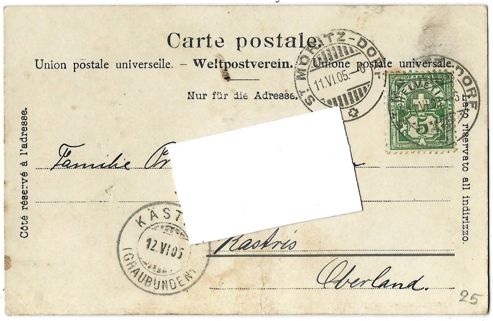 Cartoline postali: Gruss   aus   St.    Moritz    -   Hotel   Belvedere – Usato da Bütschwil venduto da Jackson1A 1