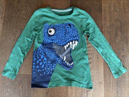 Langarm T-Shirt Dino mit Wackelauge Grösse 128