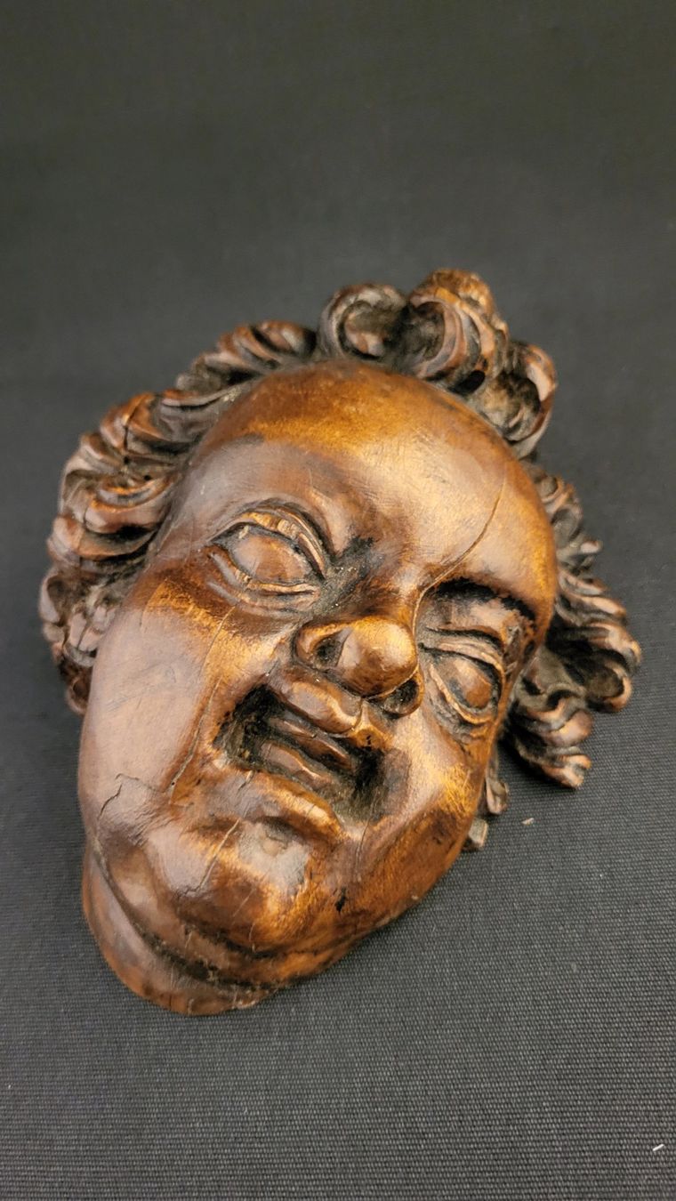 Sculptures & Statues: Massive Holzschnitzerei Gesicht nach rechts – D'occasion à Basel par spinne02