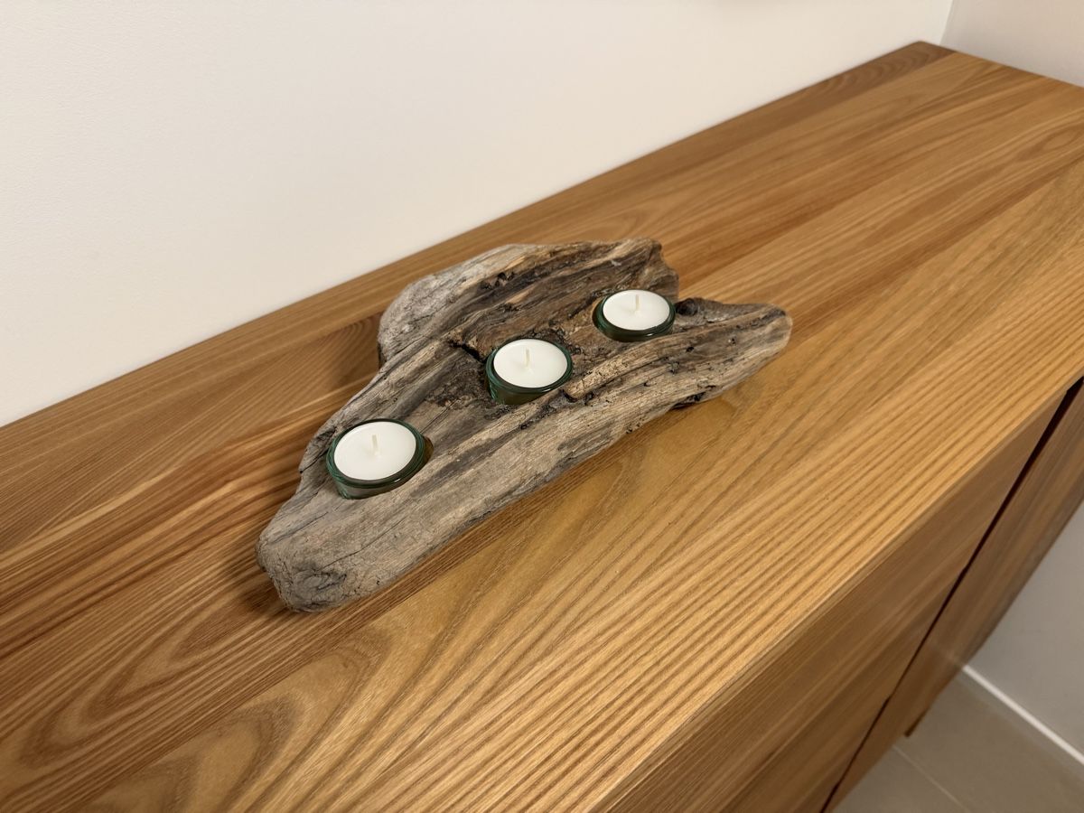 Tutte le decorazioni: Schwemmholz mit Kerzen – Nuovo e nell'imballaggio originale da Winterthur venduto da Pilzchen