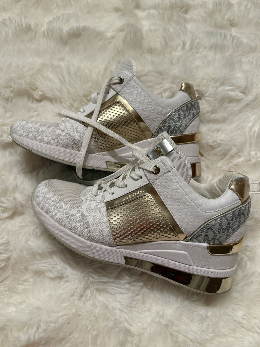 Michael Kors Scarpe da donna: Baskets Michael Kors Blanches Or et Argent – Usato da Monthey venduto da Joseph-29 1